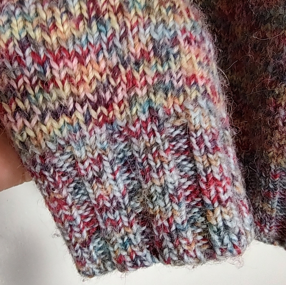 Vintage Express Multicolor Alpaca Wool Blend Turtleneck Sweater - Picture 4 of 9